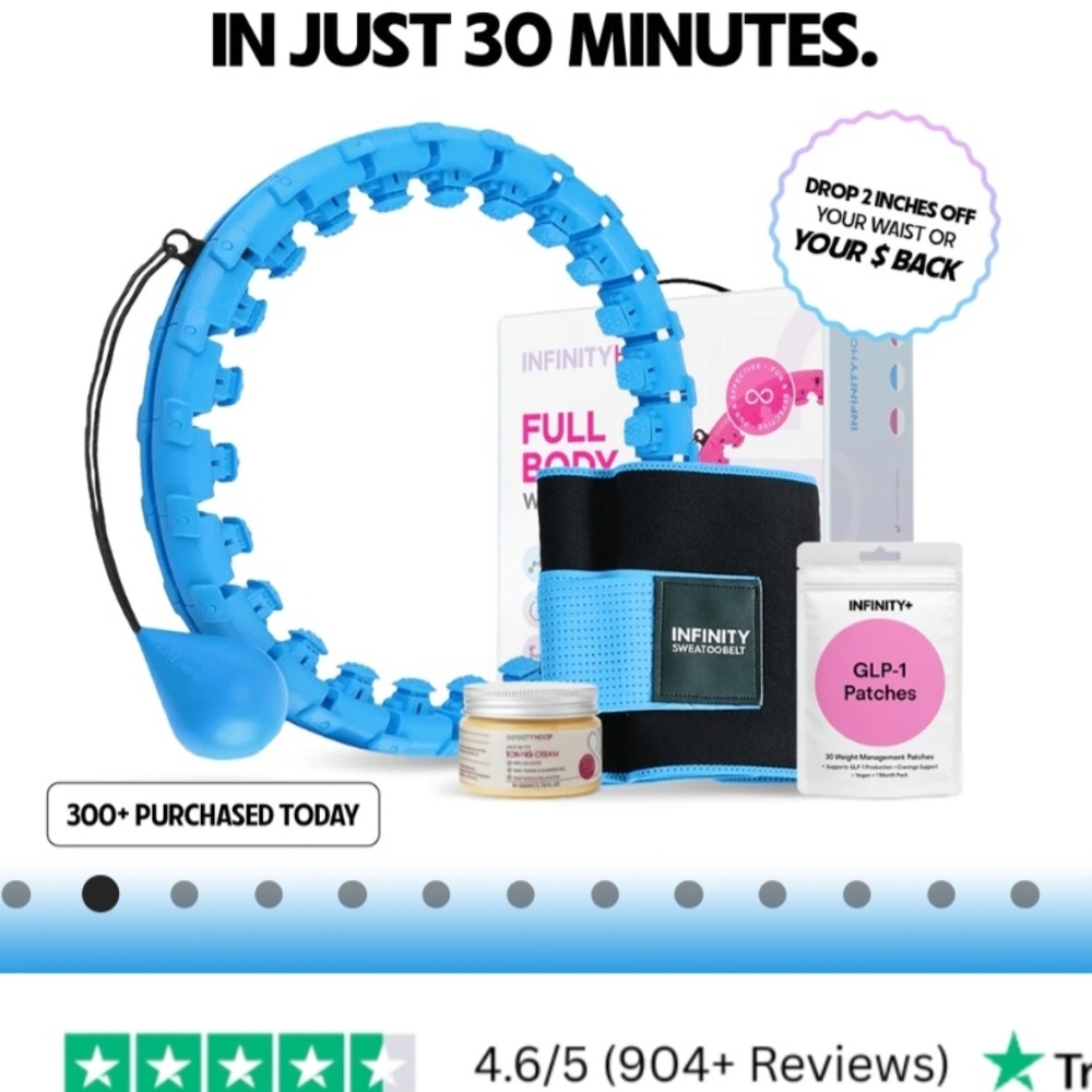 Infinity Weighted Hula Hoop Set in Blue